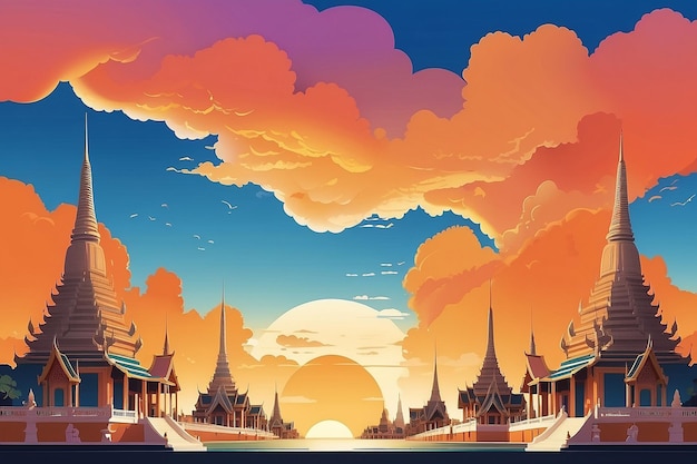 Coverbuch Thailand Architektur Tourismus Festival Design auf der Wolke