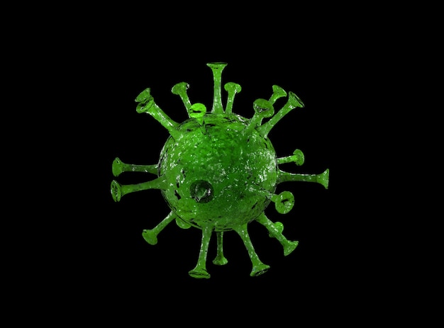 COVID-19 Nuevo coronavirus, brote de enfermedad viral, ilustración 3d