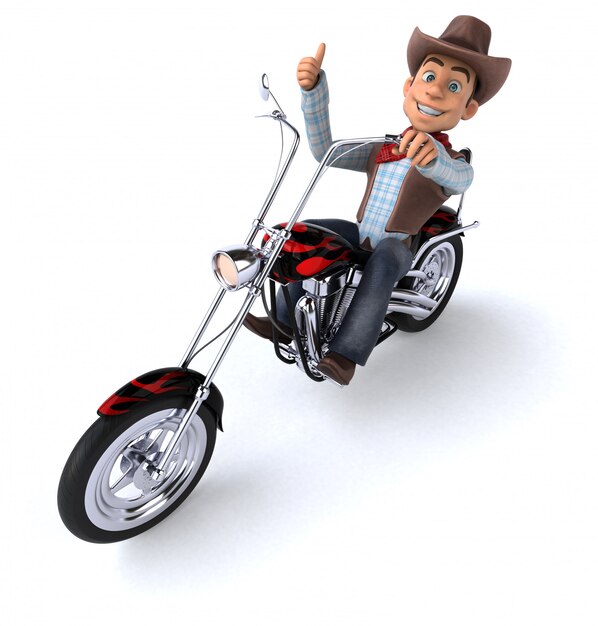 Cowboy divertido - ilustração 3d