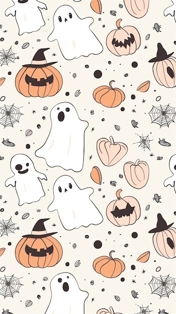 Cowboy fantasma espeluznante Halloween lindo Boo del oeste retró pastel sin costuras Boo Haw Cowboy Fantasma del oeste