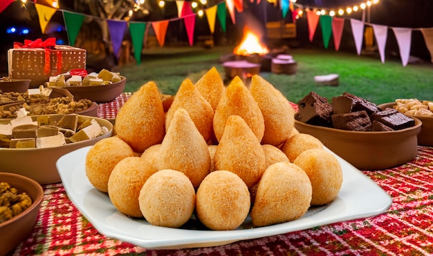 Foto coxinha, un bocadillo brasileño