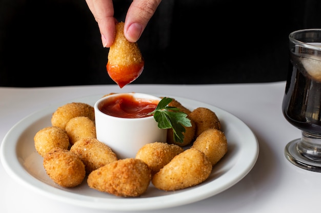 Foto coxinha bocadillo brasileño