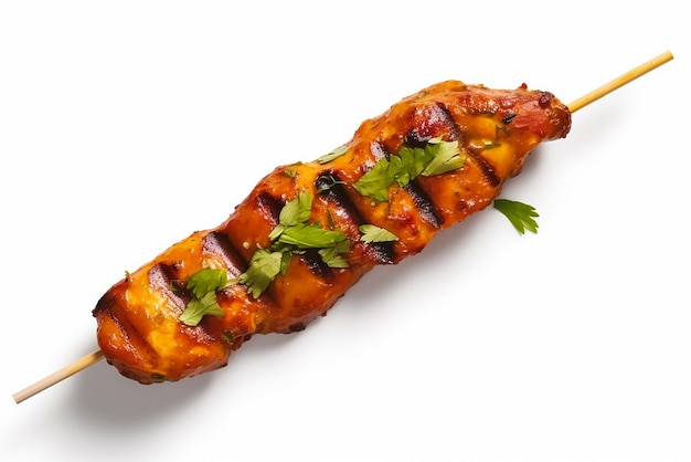 Foto coxinha de frango frango tandoori kebab pernas de frango isoladas em fundo branco