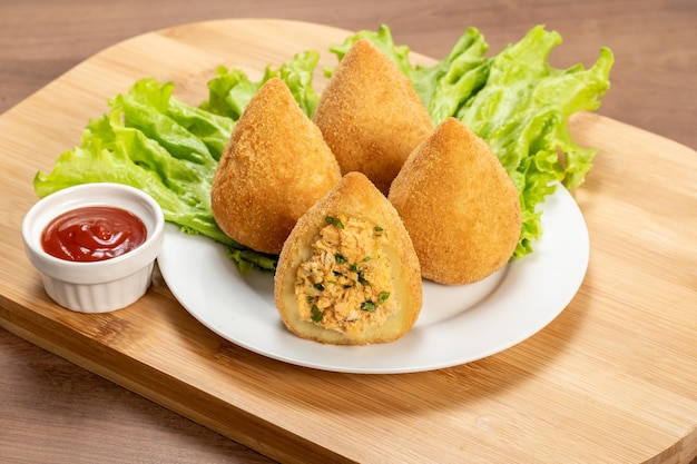 Coxinha de frango Lanche tradicional brasileiro