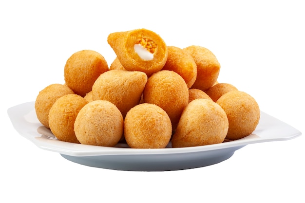 Coxinha de petisco brasileiro, coalhada de catupiry