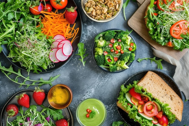 Cozinha moderna com microgreens explorando delícias culinárias na preparação de refeições nutritivas