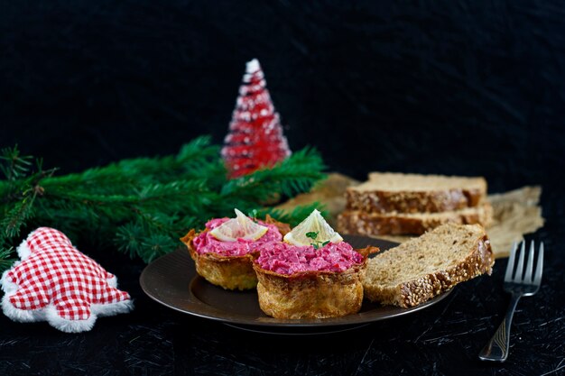 Cozinha russa Herring. Pratos tradicionais russos de ano novo