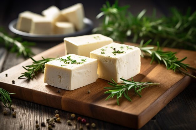 Cozinha vegana queijo de tofu orgânico