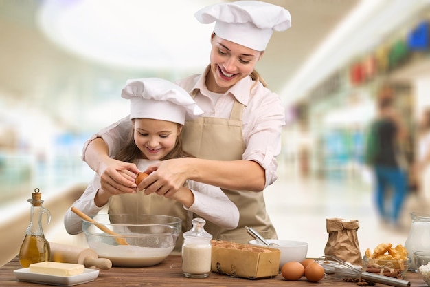 Cozinhar mãe mãe cozinha filha criança dia