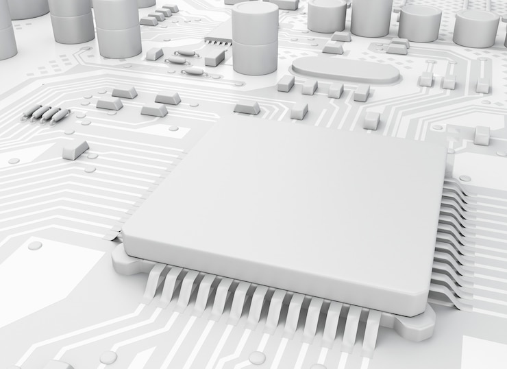 Foto cpu de procesadores de computadora central 3d.