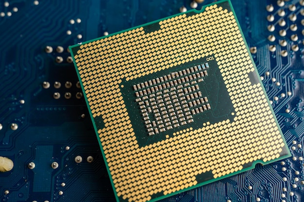 CPU-Zentraleinheit-Chip Chip auf Leiterplatte in der PC- und Laptop-Computertechnik