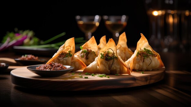 Crab Rangoon contém uma mistura simples de caranguejo