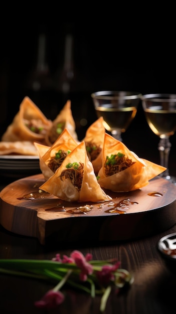 Crab Rangoon contiene una mezcla simple de cangrejo