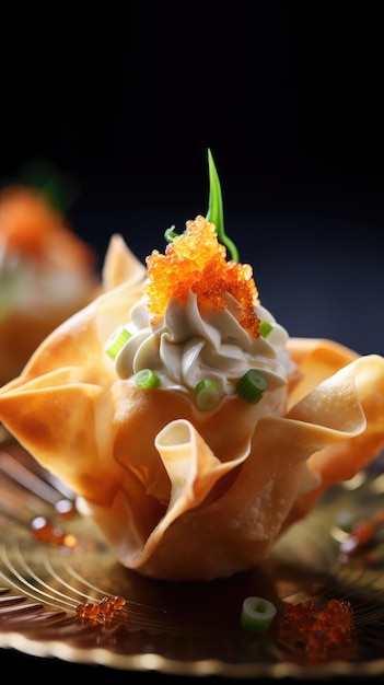 Crab Rangoon contiene una mezcla simple de cangrejo