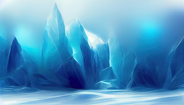Cracked Ice Blue Christmas textura de fondo Superficie de invierno Arte de la ilustración