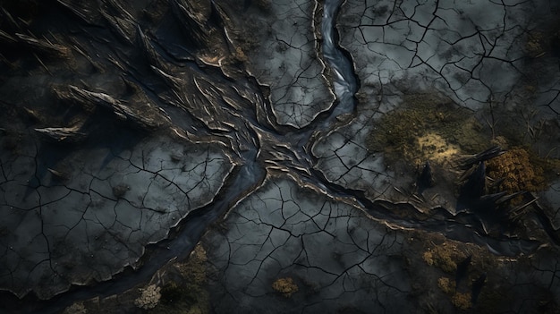 Cracked Wasteland Eine detaillierte Fantasy-Kunst von Gothic Dark Intensity