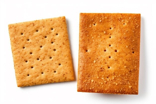 Crackers isolados em fundo branco