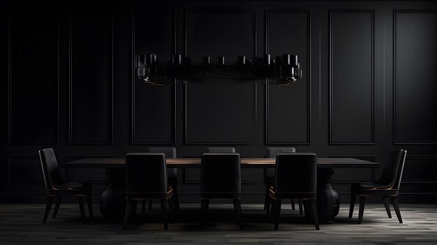 Crafter 456 larga mesa de comedor negra con negro y madera c f1e8a624