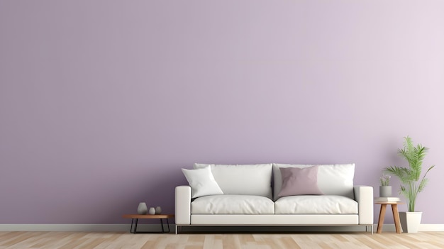 Crafter456 Horizontaler Raum mit leuchtender Mockup-Leere Wand