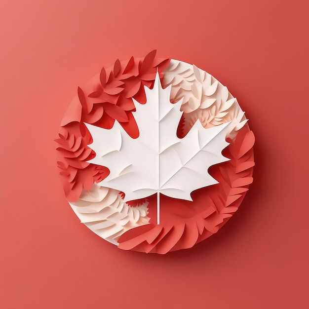 Crafting Canada 3D Artwork de corte de papel celebrando o Dia do Canadá