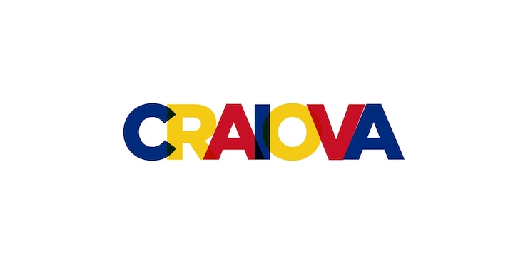 Foto craiova en el emblema de rumania el diseño presenta una ilustración vectorial de estilo geométrico con tipografía audaz en una fuente moderna las letras gráficas del eslogan