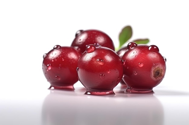 Cranberries em fundo Bagas vermelhas suculentas frescas e doces