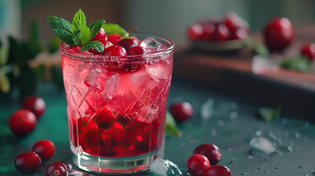 Cranberry Minz-Cocktail