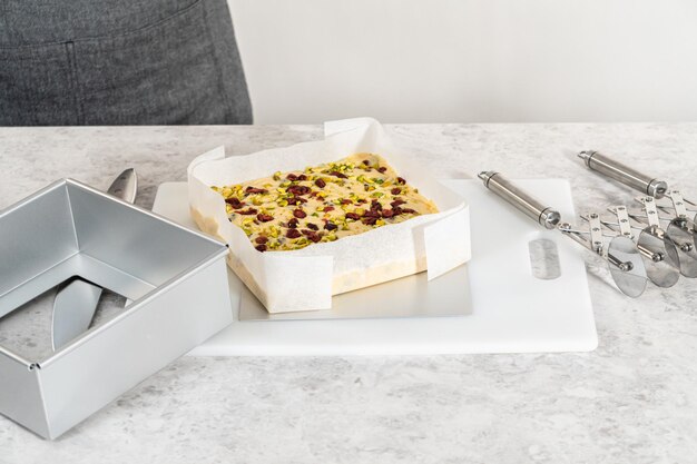 Cranberry-Pistazien-Fudge