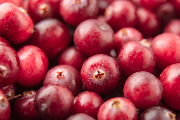 Cranberry-Textur. Frische Cranberry Hintergrund. Cranberrysaft. Cranberry ganzen Rahmen. Der Satz von Vitaminen in Preiselbeeren