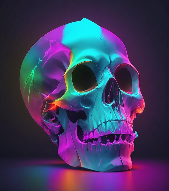 Cráneo de colores RGB