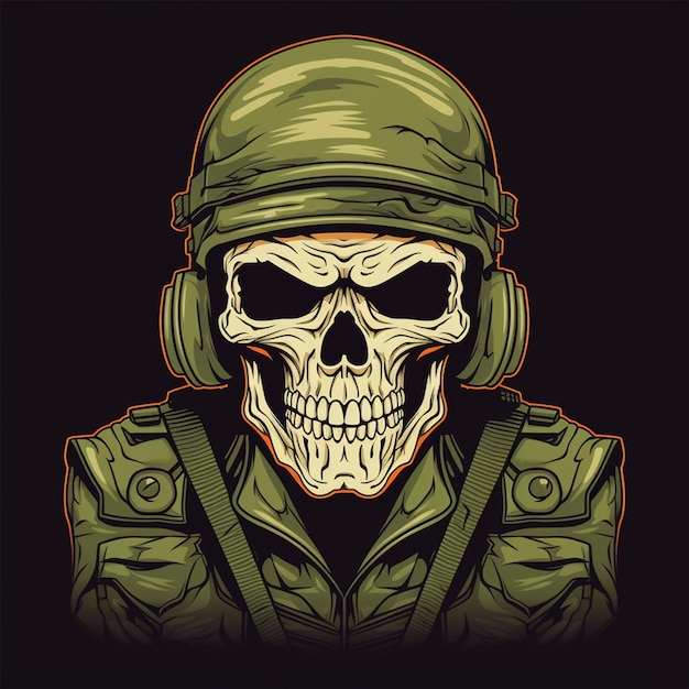 cráneo del ejército vectorial