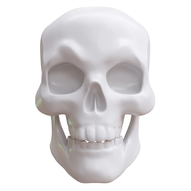 Cráneo humano aislado en blanco transparente Cráneo de azúcar día de los muertos