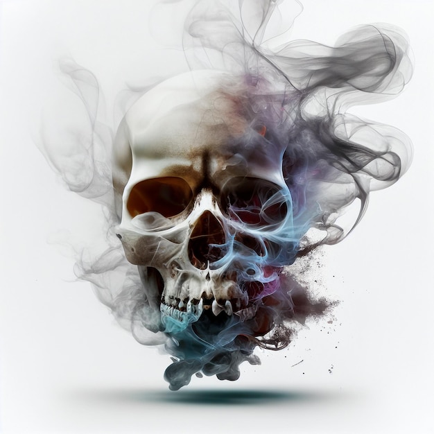 cráneo de humo
