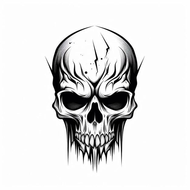 Cráneo para la marca distintiva del logotipo