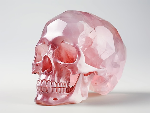 Cráneo Medicina Anatomía Ámbar piedra preciosa Vidrio mica