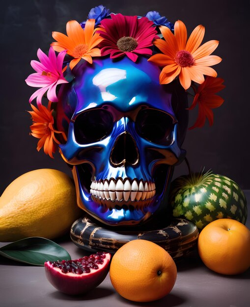 Foto cráneo mexicano de calavera