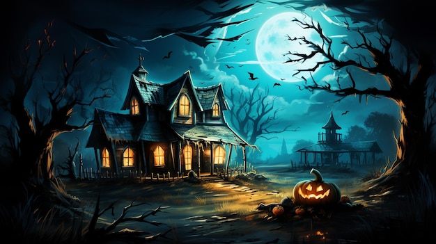 crânio de halloween fundo de halloween abóbora