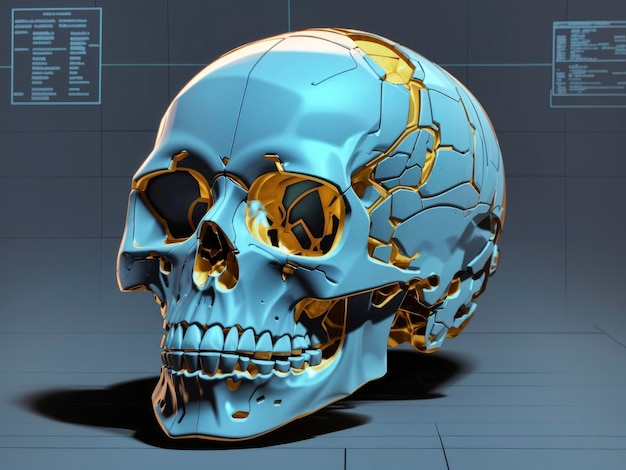 crânio de relatório de tomografia computadorizada