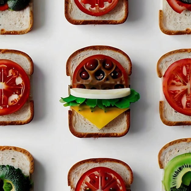 Foto crea imágenes de sándwicheras reales con control de temperatura generadas por ai