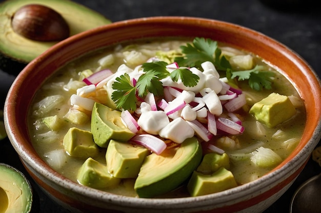 Crea Pozole mit Avocadoscheiben