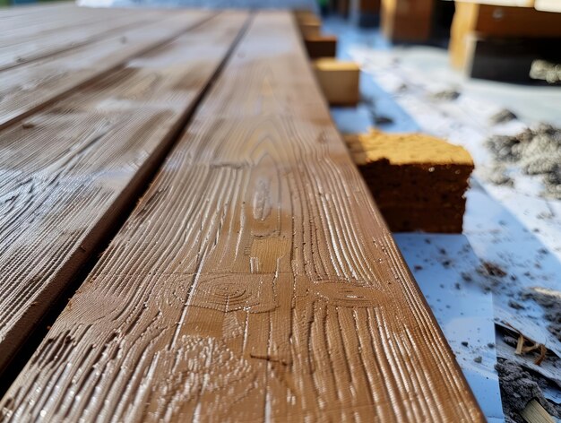 Foto creación de un piso de pórtico de madera rústico en espoo, finlandia una mirada de cerca al proyecto de la primavera de 2020