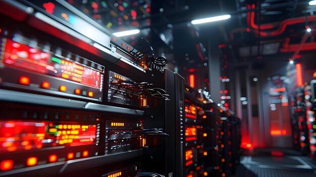 Creación de una visualización en D de los racks de servidores en una sala de servidores de un centro de datos Concepto de diseño del centro de datos Racks de servidores Visualización en 3D de la infraestructura de red Arquitectura tecnológica
