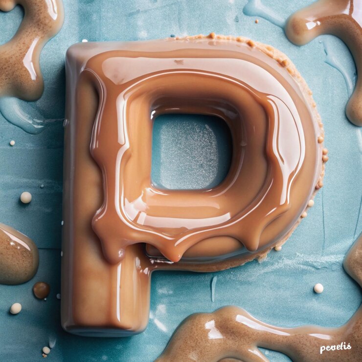 Foto creaciones de letras de chocolate de dulzura esculpidas