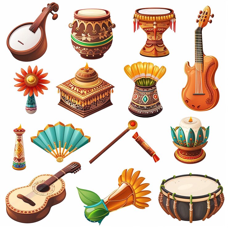 Foto creado utilizando diseños simbólicos motivos culturales colores brillantes gráficos digitales calidad hd