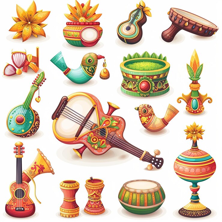 Foto creado utilizando diseños simbólicos motivos culturales colores brillantes gráficos digitales calidad hd