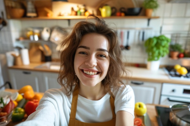 Creador de contenido de comida blogger cámara de teléfono blog de redes sociales produciendo y compartiendo contenido relacionado con alimentos canales en línea puntos de venta vlogging cocina cocina cocina