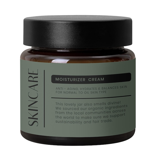 Cream jar png embalagem de produtos de cuidados com a pele design de objeto isolado