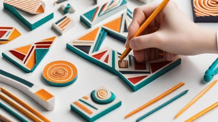 Foto creando un hermoso arte con esculturas de arcilla de polímero