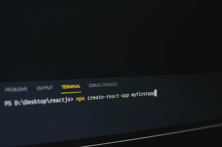 Foto creando proyecto con la aplicación reaccionar