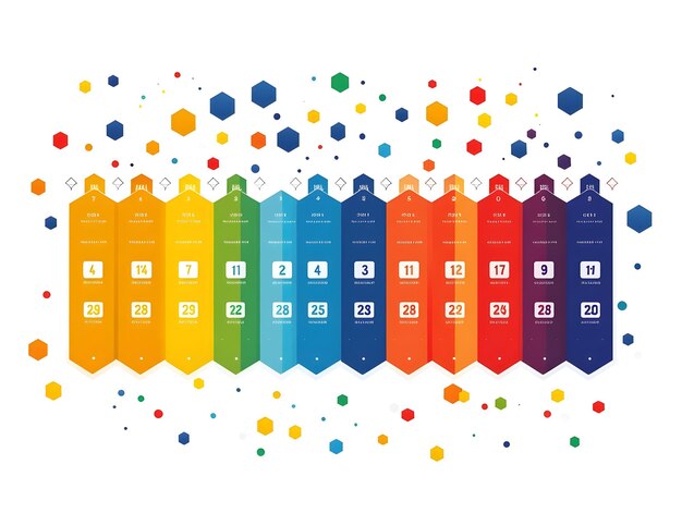 Crear un calendario con Soft Gradient Octagon Flat Vector Ilustración para el uso de negocios inteligentes